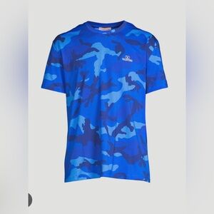 Valentino Blue Camouflage Cotton Logo T-Shirt | Made in Italy | Size L 🇮🇹